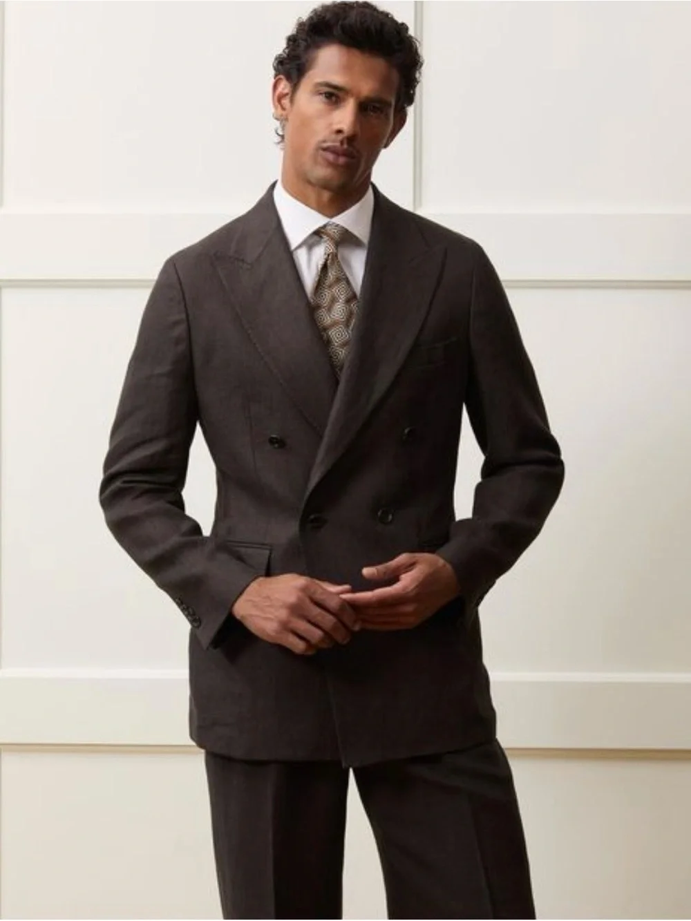 Todd Snyder Dark Brown Double-Breasted Blazer